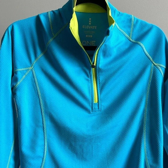 Women's Elevate Long Sleeve Quarter Zip Jacket | Bright Blue | Quarter zip - Picture 2 of 7